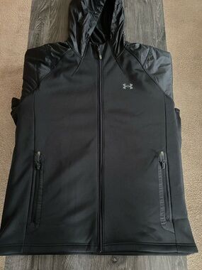 Under Armour Black Men's Full-Zip Hooded Performance Jacket